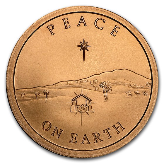 2017 1 oz Copper Shield Round - Peace on Earth 2017 1 oz Copper Shield Round - Peace on Earth