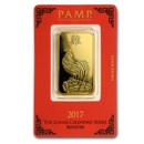 2017 1 oz Gold Bar - PAMP Suisse Year of the Rooster (In Assay)