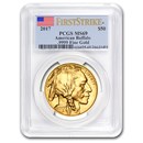 2017 1 oz Gold Buffalo MS-69 PCGS (FirstStrike®, Flag Label)