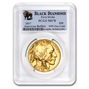 2017 1 oz Gold Buffalo MS-70 PCGS (FS, Black Diamond)