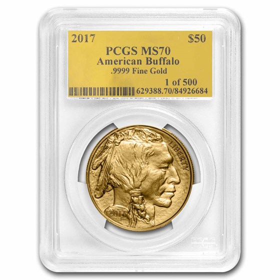 2017 1 oz Gold Buffalo MS-70 PCGS (Gold Label) 2017 1 oz Gold Buffalo MS-70 PCGS (Gold Label)
