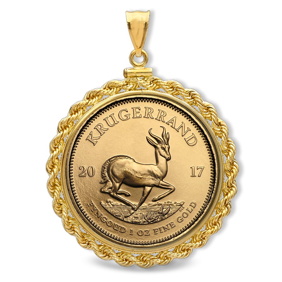 Buy 2017 1 oz Gold Krugerrand Pendant (RopeScrewTop Bezel) APMEX