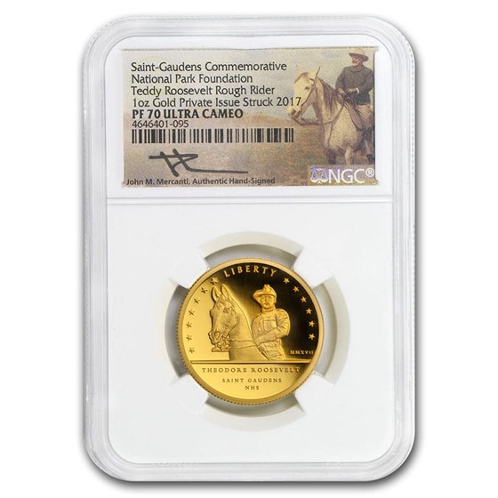 2017 1 oz Gold Teddy Roosevelt Rough Rider Commem PF-70 NGC 2017 1 oz Gold Teddy Roosevelt Rough Rider Commem PF-70 NGC