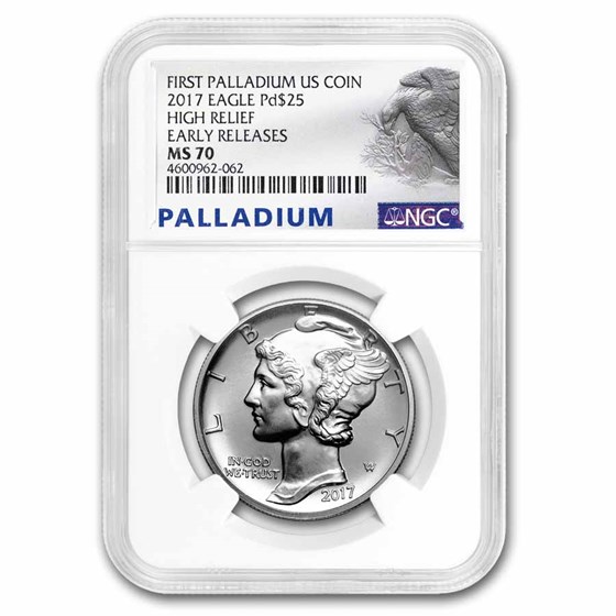 2017 1 oz Palladium American Eagle MS-70 NGC 2017 1 oz Palladium American Eagle MS-70 NGC