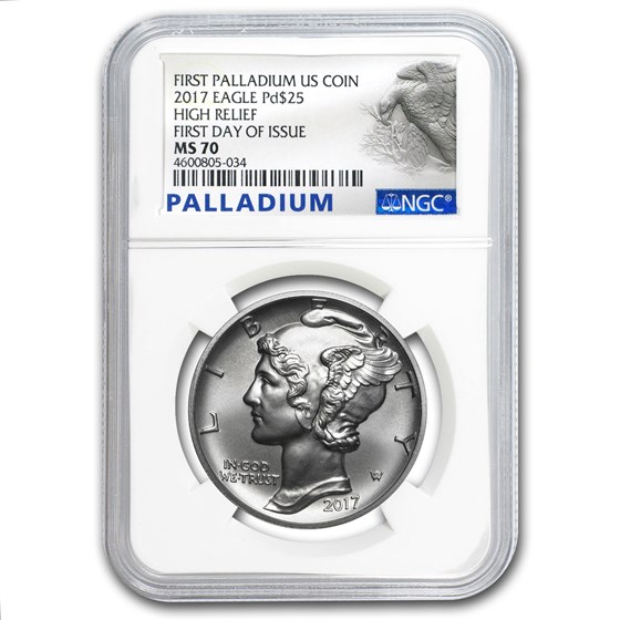 2017 1 oz Palladium Eagle MS-70 NGC (First Day of Issue) 2017 1 oz Palladium Eagle MS-70 NGC (First Day of Issue)
