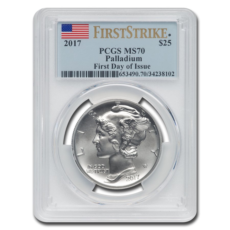 2017 1 oz Palladium Eagle MS-70 PCGS (First Day of Issue)