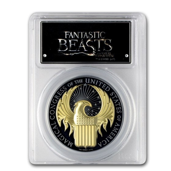 2017 1 oz Silver Fantastic Beasts PR-69 PCGS (Gilded FS) 2017 1 oz Silver Fantastic Beasts PR-69 PCGS (Gilded FS)