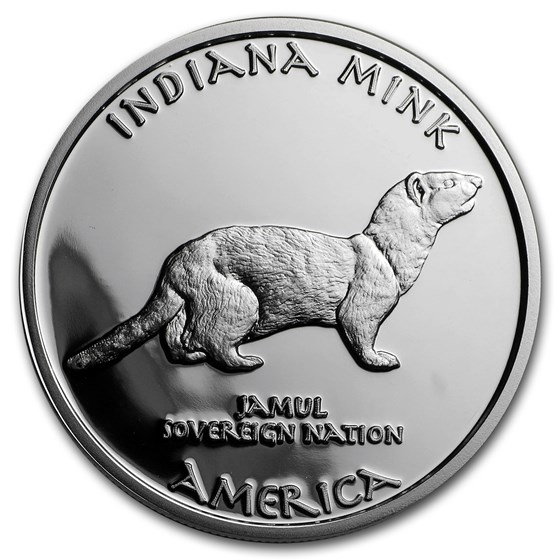 2017 1 oz Silver Proof State Dollars Indiana Miami Mink 2017 1 oz Silver Proof State Dollars Indiana Miami Mink