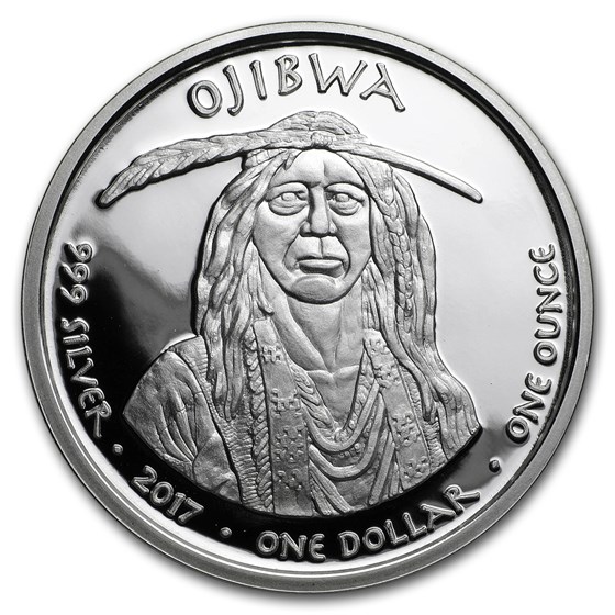 2017 1 oz Silver Proof State Dollars Ojibwa Michigan Swan 2017 1 oz Silver Proof State Dollars Ojibwa Michigan Swan