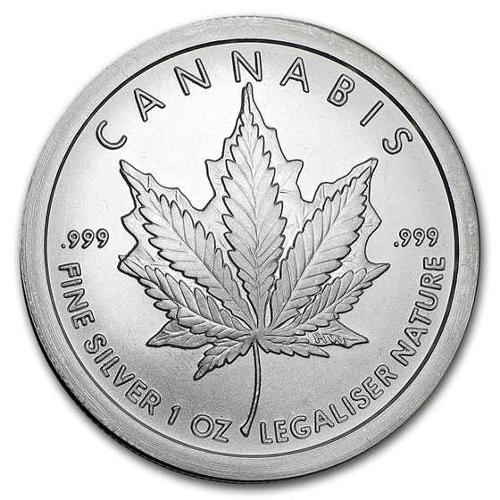 2017 1 oz Silver Shield Round - Cannabis 2017 1 oz Silver Shield Round - Cannabis