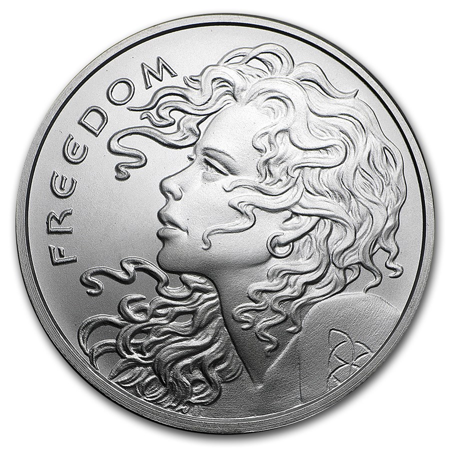 2017 1 oz Silver Shield Round - Freedom Girl