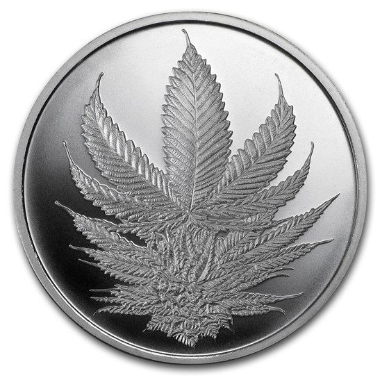 2017 1 oz Silver Shield Round - MiniMintage (King Cannabis)