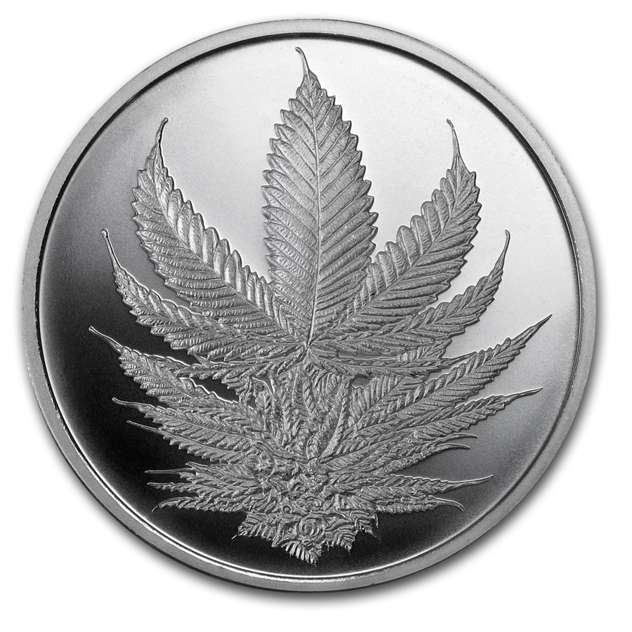 2017 1 oz Silver Shield Round - MiniMintage (King Cannabis)