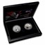 2017 2-Coin Slvr. 1 oz Britannia Prf/Rvrse Prf Set (off quality)