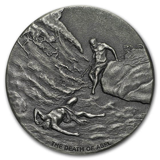 2017 2 oz Silver Coin - Biblical Series (The Death of Abel)