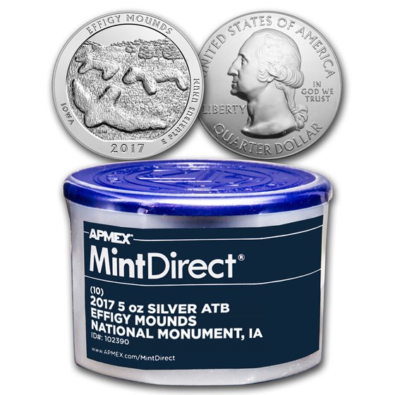 2017 5 oz Silver ATB Effigy Mounds (10-Coin MintDirect® Tube) 2017 5 oz Silver ATB Effigy Mounds (10-Coin MintDirect® Tube)