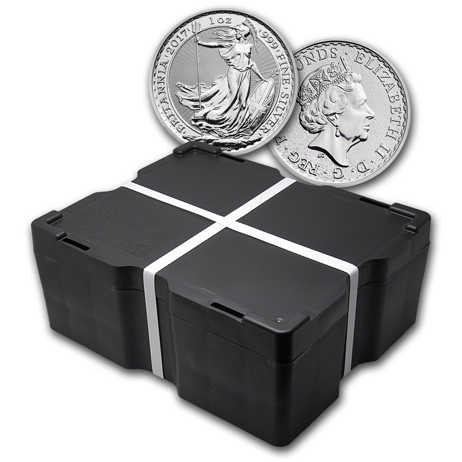 Buy 2017 500-Coin 1 oz Silver Britannia Monster Box BU | APMEX