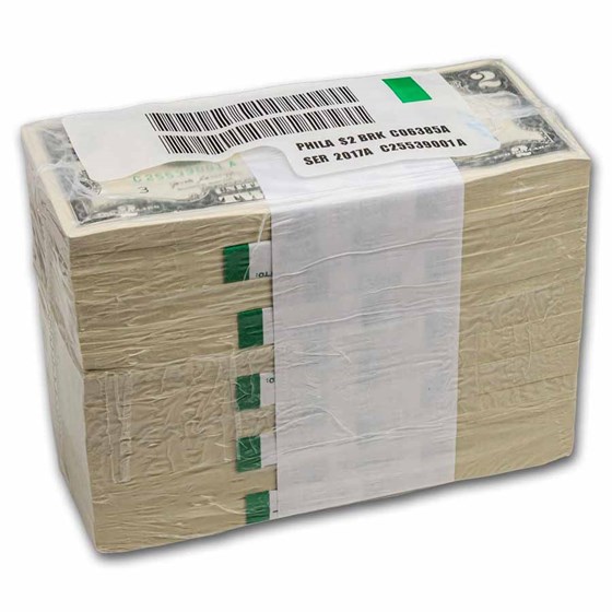 2017-A (C-Philadelphia) $2.00 FRN CU (Fr#1941-C) 1000 ct Brick