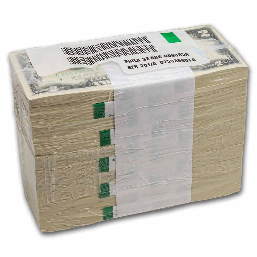 2017-A (C-Philadelphia) $2.00 FRN CU (Fr#1941-C) 1000 ct Brick