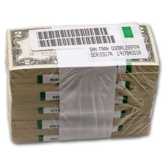 2017-A (L-San Fran) $2.00 FRN CU (Fr#1941-L) 1000 ct Brick 2017-A (L-San Fran) $2.00 FRN CU (Fr#1941-L) 1000 ct Brick