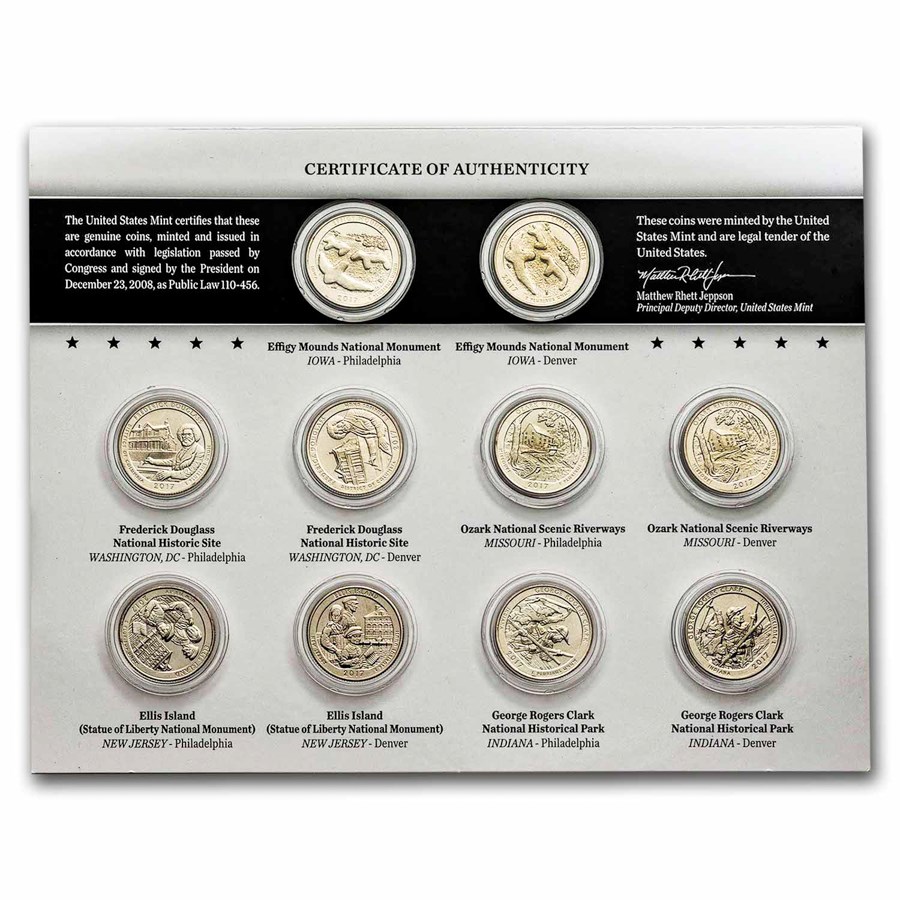2017 America the Beautiful Quarters Uncirculated Set