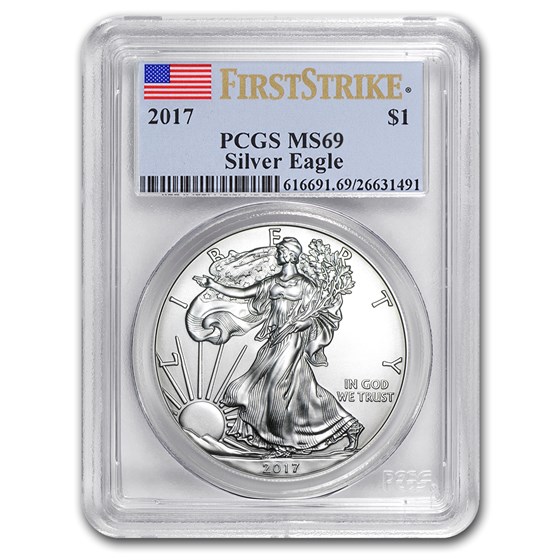 2017 American Silver Eagle MS-69 PCGS (FirstStrike®) 2017 American Silver Eagle MS-69 PCGS (FirstStrike®)