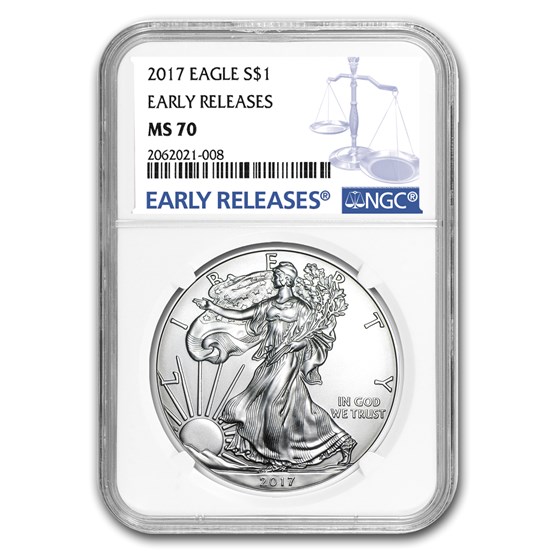 2017 American Silver Eagle MS-70 NGC (Early Releases) 2017 American Silver Eagle MS-70 NGC (Early Releases)