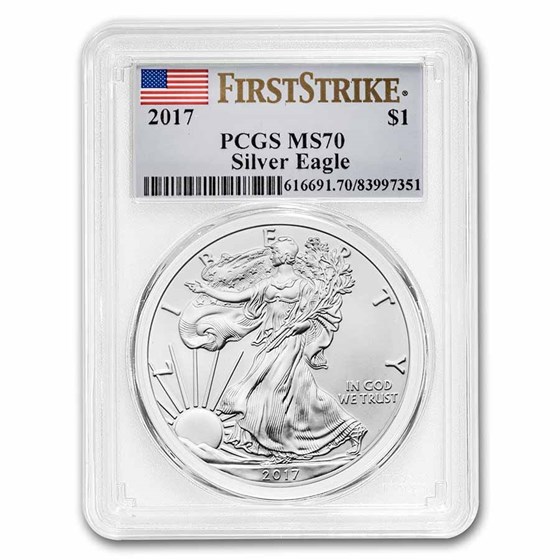 2017 American Silver Eagle MS-70 PCGS (FirstStrike®) 2017 American Silver Eagle MS-70 PCGS (FirstStrike®)