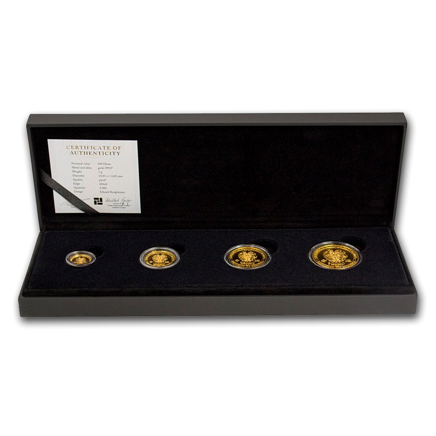 2017 Armenia 4-Coin Gold 50,000 Dram Noah's Ark Proof Set
