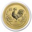 2017 Australia 1/10 oz Gold Lunar Rooster BU