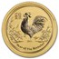 2017 Australia 1/10 oz Gold Lunar Rooster BU