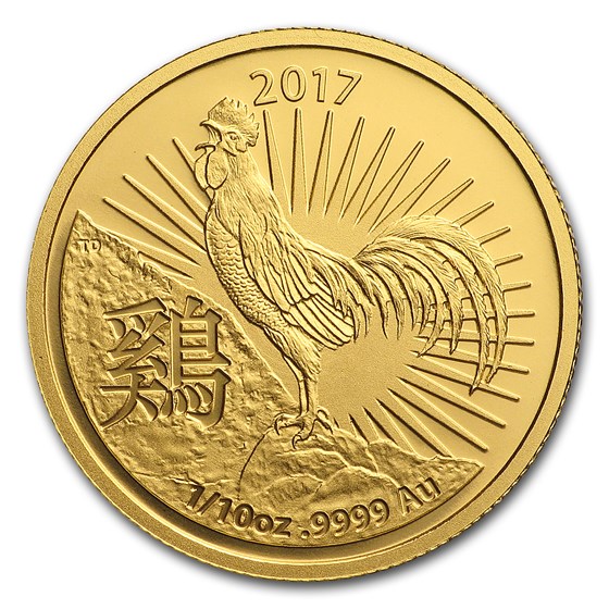 2017 Australia 1/10 oz Gold Lunar Year of the Rooster BU (RAM) 2017 Australia 1/10 oz Gold Lunar Year of the Rooster BU (RAM)