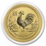 2017 Australia 1/2 oz Gold Lunar Rooster BU