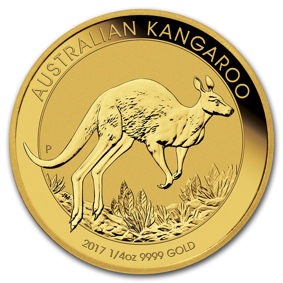 2017 Australia 1/4 oz Gold Kangaroo BU