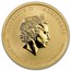 2017 Australia 1/4 oz Gold Lunar Rooster BU