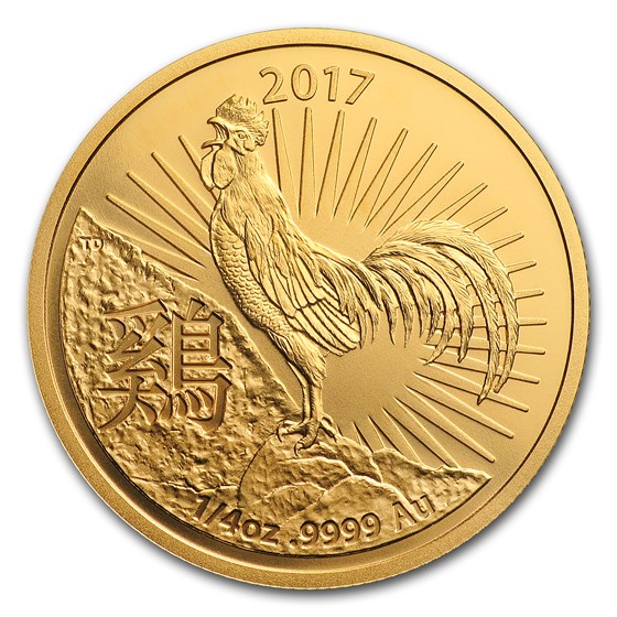 2017 Australia 1/4 oz Gold Lunar Year of the Rooster BU (RAM) 2017 Australia 1/4 oz Gold Lunar Year of the Rooster BU (RAM)
