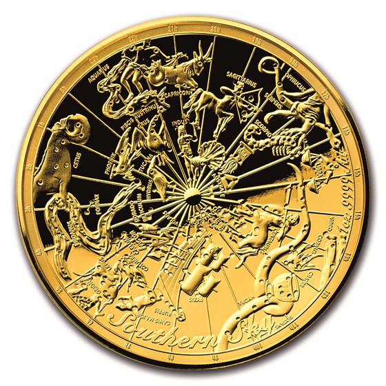 2017 Australia 1 oz $100 Gold Southern Sky Domed Proof 2017 Australia 1 oz $100 Gold Southern Sky Domed Proof