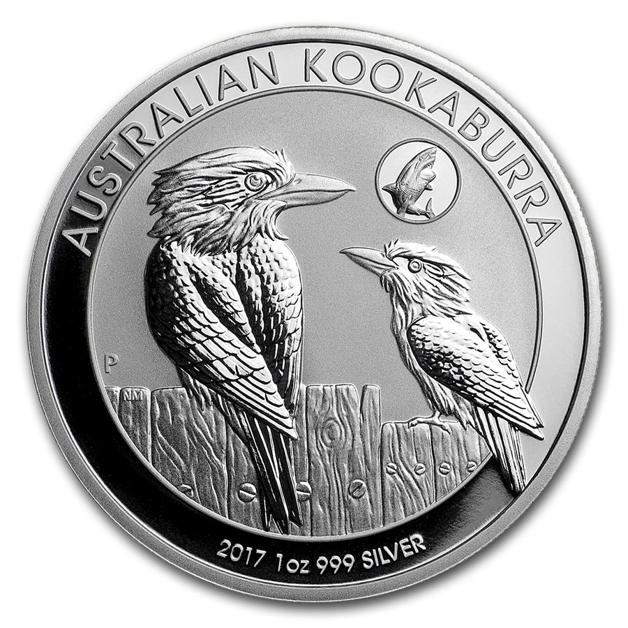 2017 Australia 1 oz Silver Kookaburra BU (Shark Privy)