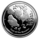 2017 Australia 1 oz Silver Lunar Rooster Proof (w/Box & COA)