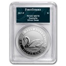 2017 Australia 1 oz Silver Swan MS-70 PCGS (FS, Swan Label)
