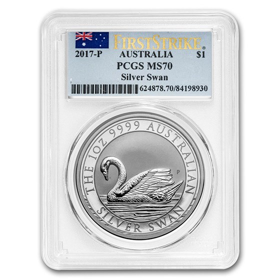 2017 Australia 1 oz Silver Swan MS-70 PCGS (FS) 2017 Australia 1 oz Silver Swan MS-70 PCGS (FS)