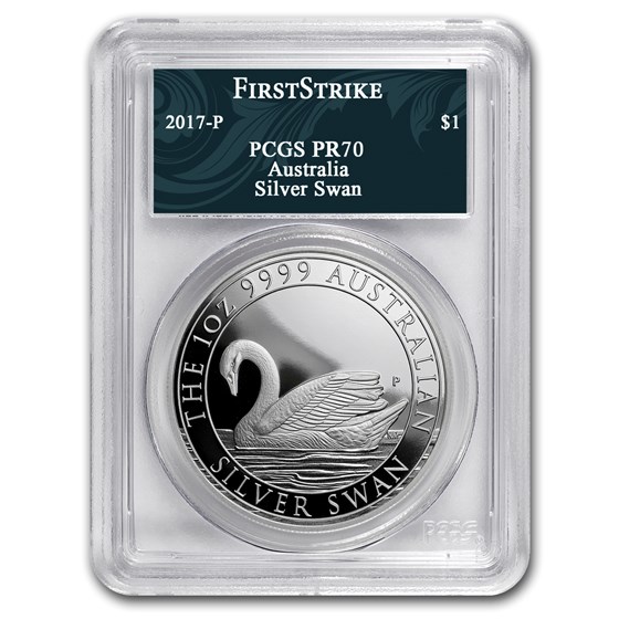2017 Australia 1 oz Silver Swan PR-70 PCGS (FS, Swan Label) 2017 Australia 1 oz Silver Swan PR-70 PCGS (FS, Swan Label)