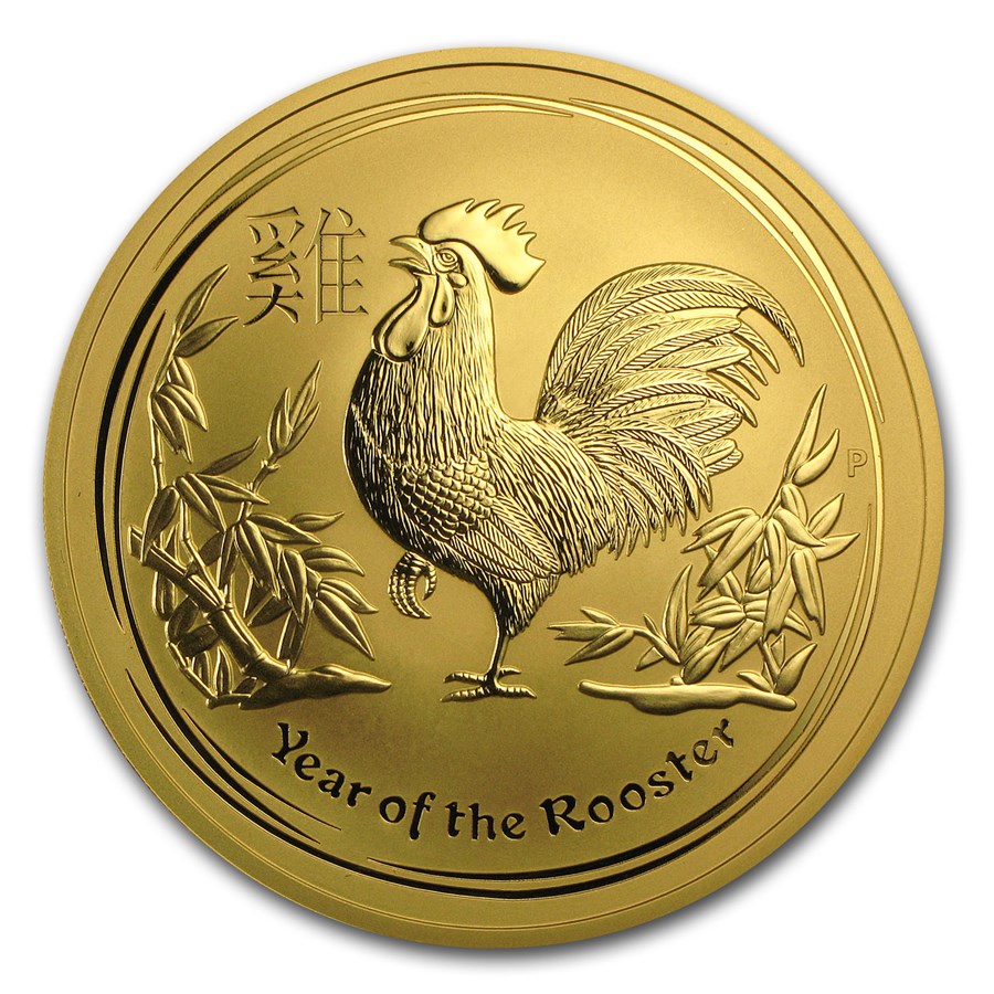2017 Australia 10 oz Gold Lunar Rooster BU
