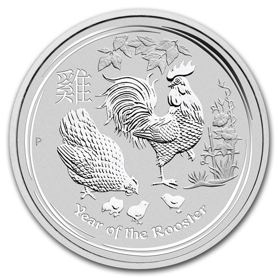 2017 Australia 2 oz Silver Lunar Rooster BU 2017 Australia 2 oz Silver Lunar Rooster BU