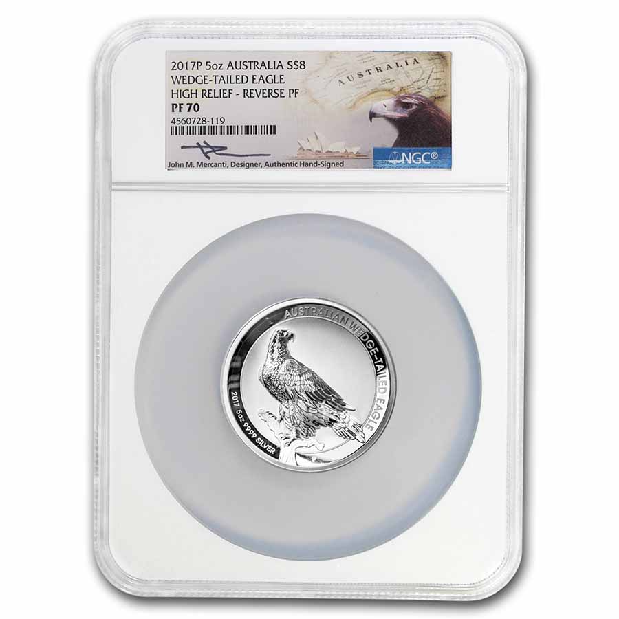 Buy 2017 Australia 5 oz Silver Wedge Tailed Eagle PF-70 NGC (HR
