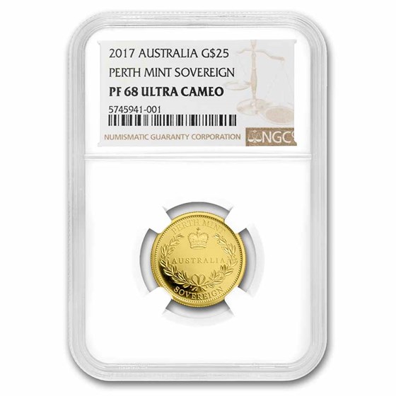 2017 Australia Gold Sovereign PF-68 NGC 2017 Australia Gold Sovereign PF-68 NGC