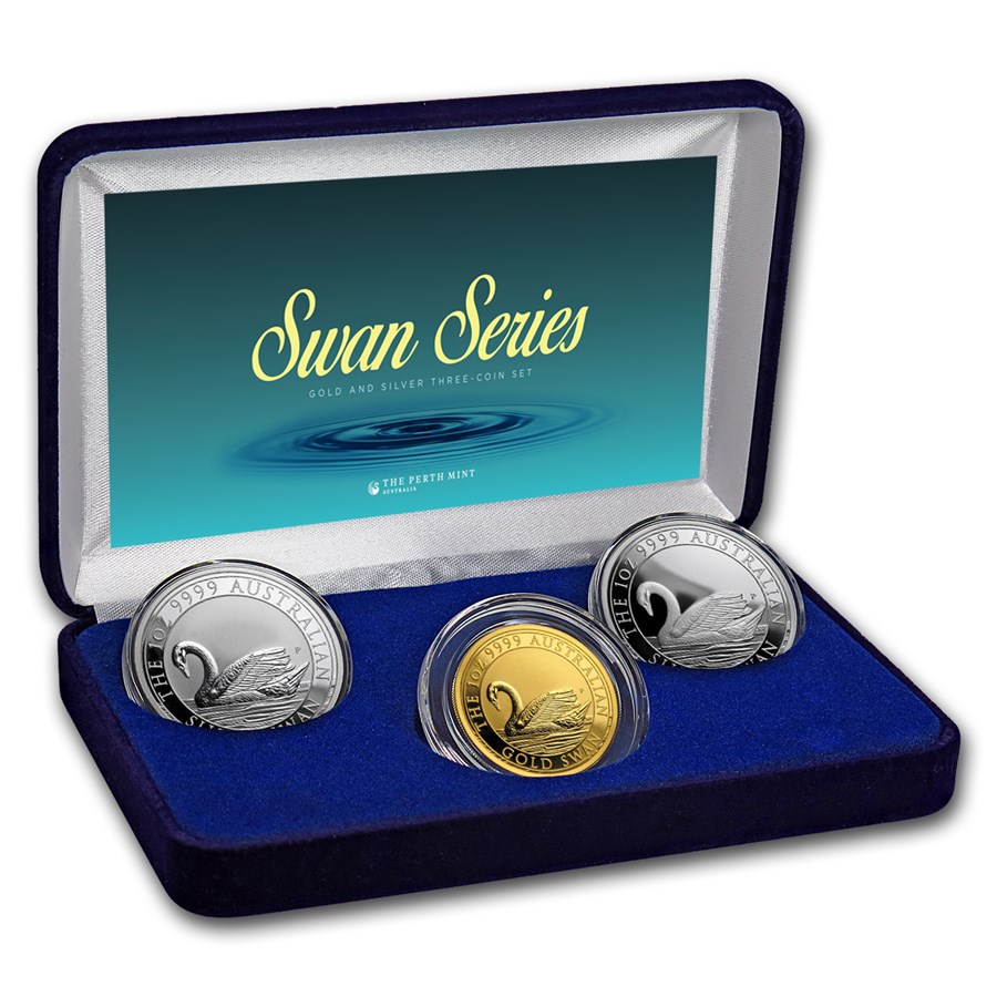 2017 Australia Swan 3-Coin Set BU/Proof