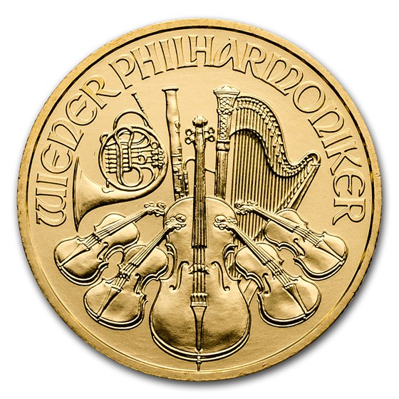 2017 Austria 1/4 oz Gold Philharmonic BU 2017 Austria 1/4 oz Gold Philharmonic BU
