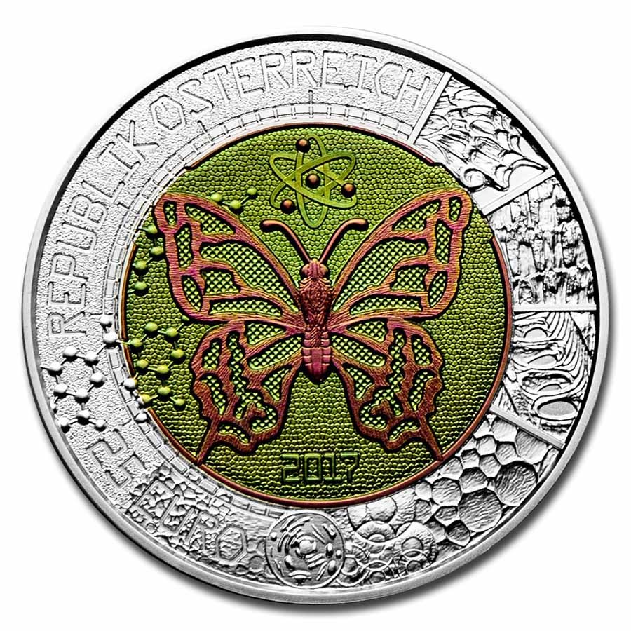 2017 Austria Silver/Niobium Microcosm €25 BU