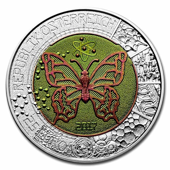 2017 Austria Silver/Niobium Microcosm €25 BU 2017 Austria Silver/Niobium Microcosm €25 BU